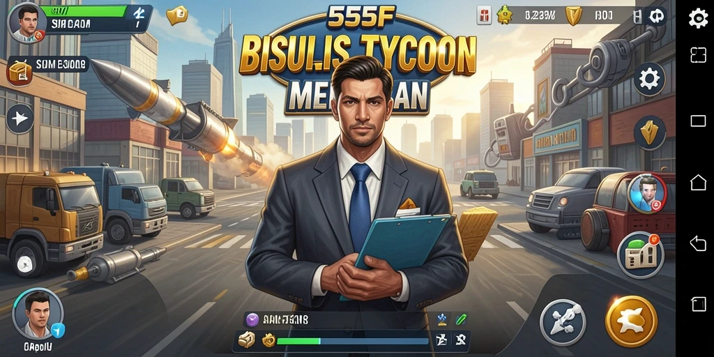 Tangkapan layar menunjukkan pengalaman gameplay seru di 555F.