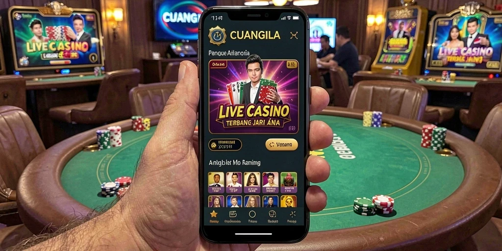 Tampilan menarik gameplay Live Casino di CUANGILA.