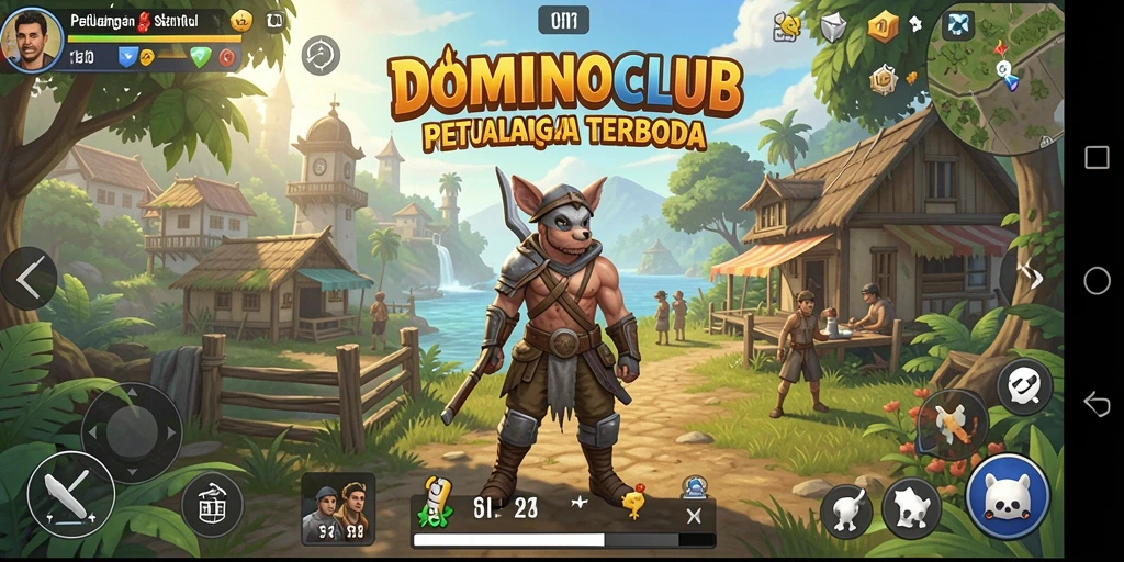 Tampilan gameplay menarik dari DOMINOCLUB di dunia terbuka.