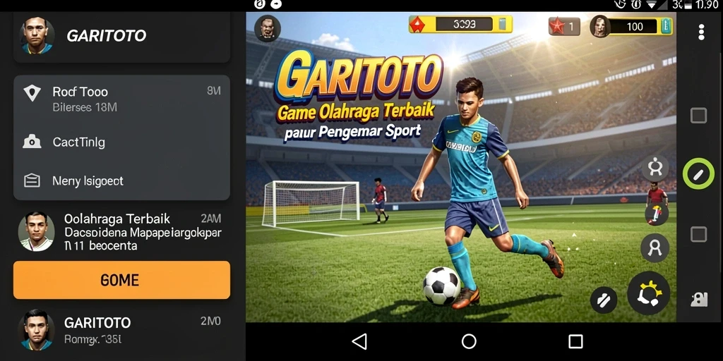 Tampilan gameplay GARITOTO dengan aksi olahraga yang mendebarkan.