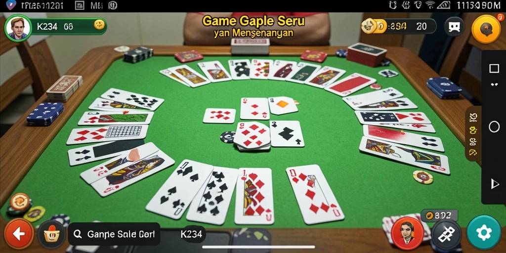Tampilan gameplay K234 yang seru dan interaktif di Gaple.