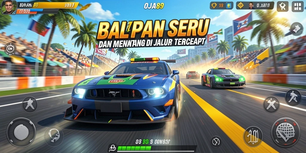 Tampilan menarik saat balapan seru di OJA89.