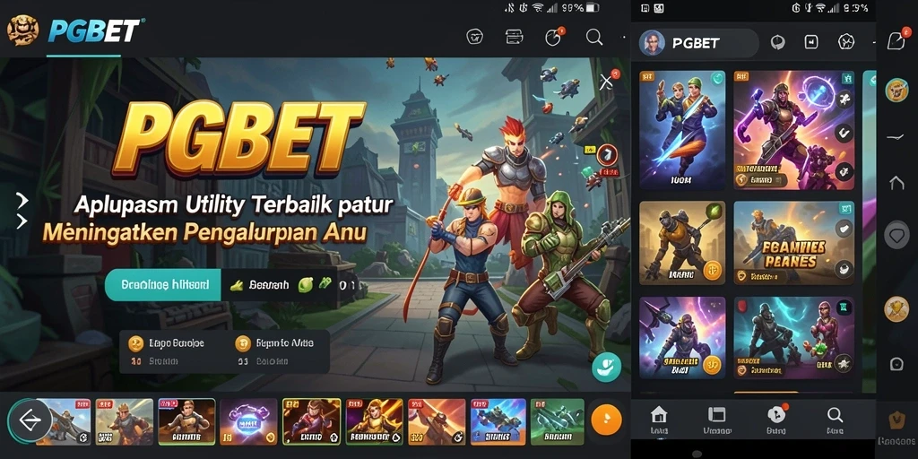 Tampilan antarmuka PGBET yang intuitif dan modern.